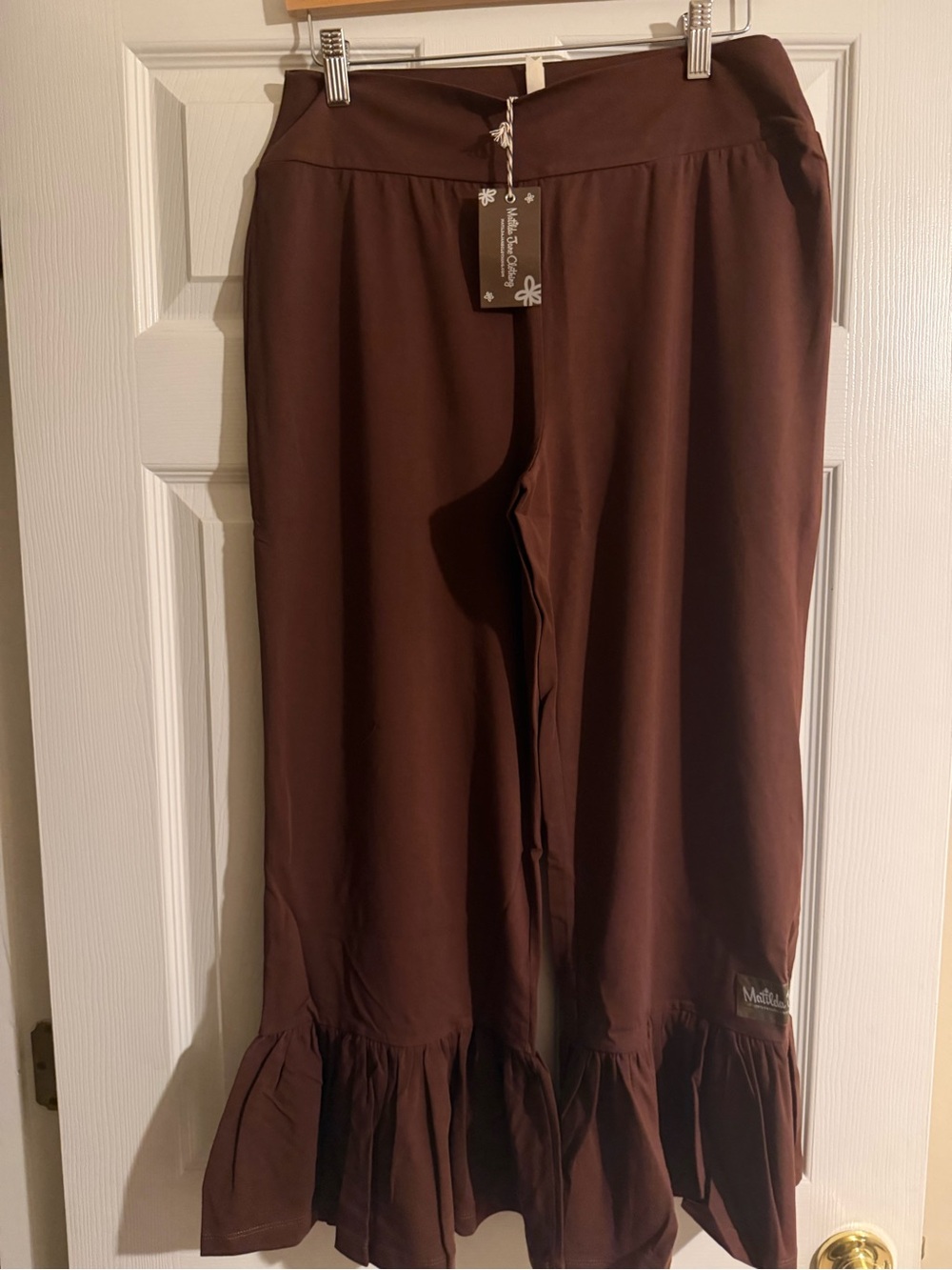Matilda Jane Brown Ruffle Hem Wide-Leg Pants
